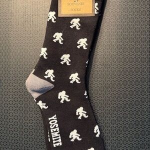 Black and White Bigfoot/Yosemite Souvenir Socks
